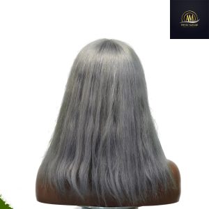 maady hair luxury machine made gray wig remy hair 12p