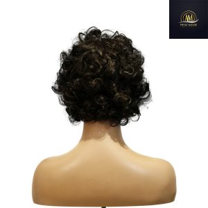 maady hair luxury machine made black wig remy hair tc002