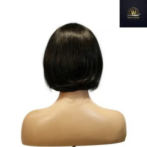 maady hair luxury machine made black wig remy hair tc027