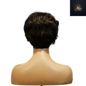 maady hair luxury machine made black wig remy hair tc041