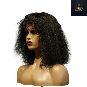 maady hair luxury machine made black wig remy hair tc047