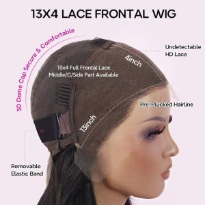 maady hair luxury 13x4 body wave lace front wig natural black remy hair
