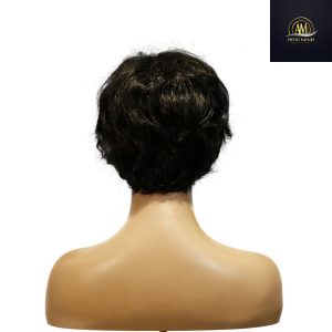 maady hair luxury machine made black wig remy hair tc16