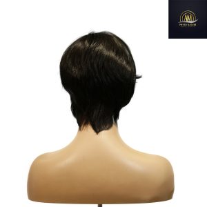 maady hair luxury machine made black wig remy hair h081