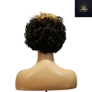 maady hair luxury machine made black wig remy hair tc004