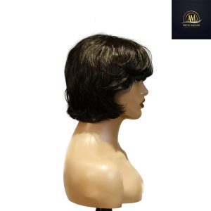maady hair luxury machine made black wig remy hair tc063