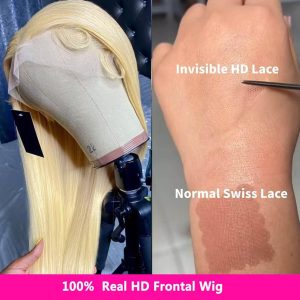 maady hair luxury asian raw hair 13x6 hd lace front wig staight human hair wig #613