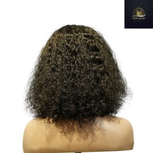 maady hair luxury machine made black wig remy hair tc047
