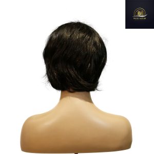maady hair luxury machine made black wig remy hair tc063