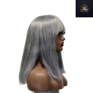 maady hair luxury machine made gray wig remy hair 12p