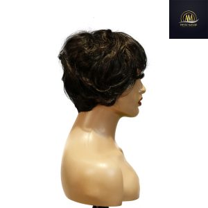 maady hair luxury machine made black wig remy hair tc041
