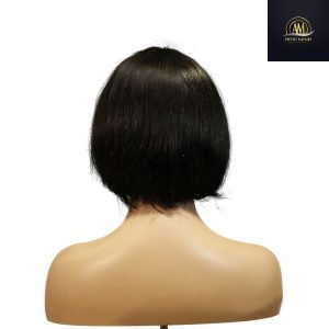 maady hair luxury machine made black wig remy hair h009