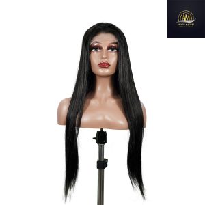 maady hair luxury natural black remy hair 6x7 lace closure straight human hair wig