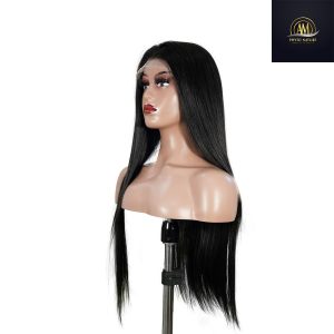 maady hair luxury natural black remy hair 6x7 lace closure straight human hair wig