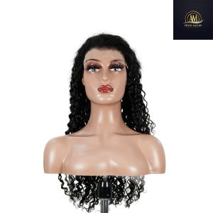 maady hair luxury natural black remy hair 6x7 lace closure deep wave human hair wig