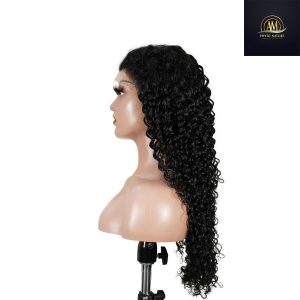 maady hair luxury natural black remy hair 6x7 lace closure deep wave human hair wig
