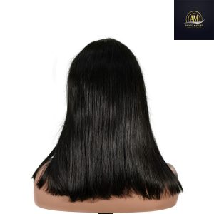 maady hair luxury natural black remy hair 2x6 lace closure straight bob human hair wig