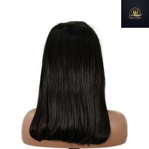 maady hair luxury 13x4 straight bob lace front wig natural black asian raw hair