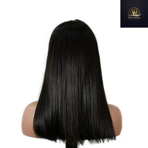 maady hair luxury natural black asian raw hair 2x6 hd lace closure straight bob human hair wig