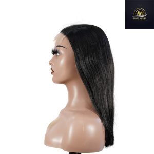 maady hair luxury natural black asian raw hair 5x5 hd lace closure straight bob human hair wig