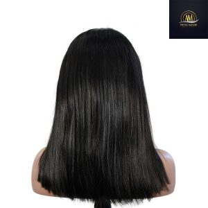 maady hair luxury natural black asian raw hair 5x5 hd lace closure straight bob human hair wig