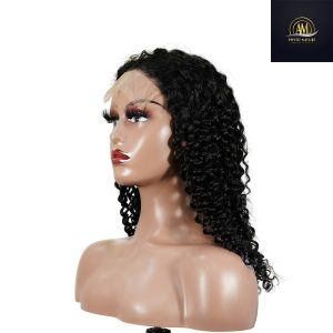 maady hair luxury natural black remy hair 5x5 lace closure jerry curly human hair wig