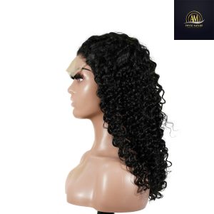 maady hair luxury natural black remy hair 5x5 lace closure deep wave human hair wig
