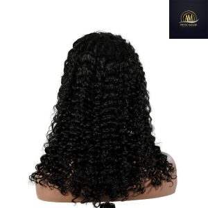 maady hair luxury natural black remy hair 5x5 lace closure deep wave human hair wig