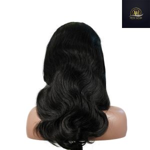 maady hair luxury natural black remy hair 5x5 lace closure body wave human hair wig