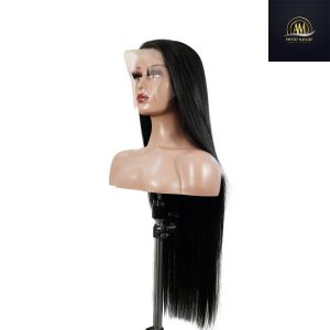 maady hair luxury 13x4 straight lace front wig natural black remy hair