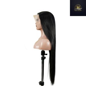 maady hair luxury 13x4 straight lace front wig natural black remy hair
