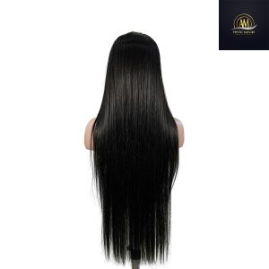 maady hair luxury 13x4 straight lace front wig natural black remy hair