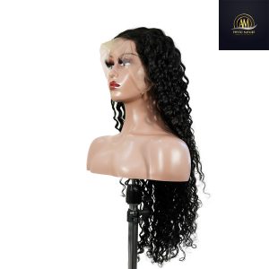 maady hair luxury 13x4 deep wave lace front wig natural black remy hair