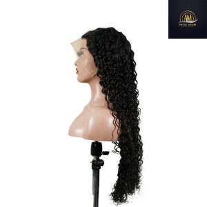 maady hair luxury 13x4 deep wave lace front wig natural black remy hair