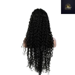 maady hair luxury 13x4 deep wave lace front wig natural black remy hair