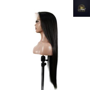 maady hair luxury natural black asian raw hair 13x6 hd lace front wig straight human hair wig