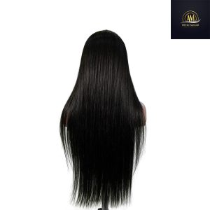 maady hair luxury natural black asian raw hair 13x6 hd lace front wig straight human hair wig