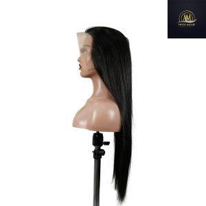 maady hair luxury 13x6 double drams straight lace front wig black remy hair