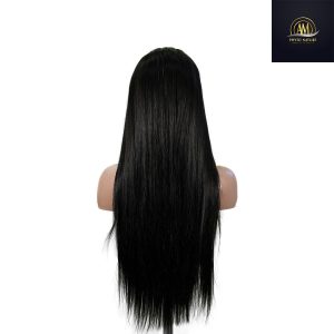 maady hair luxury 13x6 double drams straight lace front wig black remy hair
