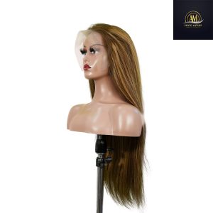 maady hair luxury 13x4 straight lace front wig m4&27 highlight remy hair 26 inch