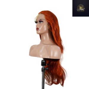 maady hair luxury 13x4 straight lace front wig 350 orange 26 inch remy hair