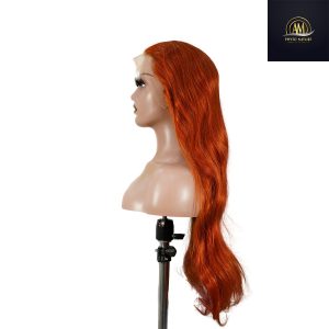 maady hair luxury 13x4 straight lace front wig 350 orange 26 inch remy hair