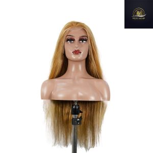 maady hair luxury 13x4 straight lace front wig 8&27 honey blonde highlight 26 inch remy hair