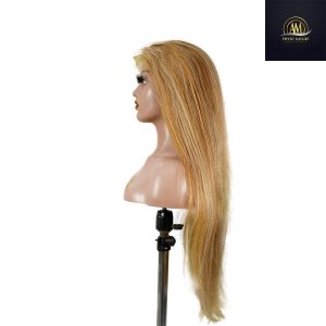 maady hair luxury 13x4 straight lace front wig 8&27 honey blonde highlight 26 inch remy hair