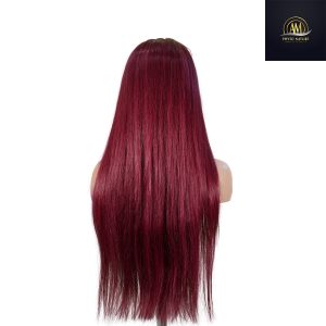 maady hair luxury 13x4 straight lace front wig 99j color 26 inch remy hair