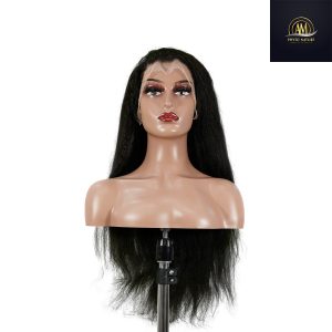 maady hair luxury 13x4 yaki straight lace front wig black remy hair