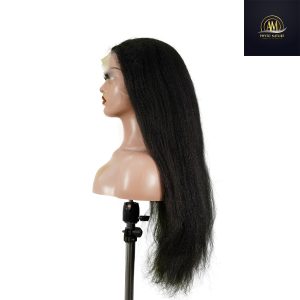 maady hair luxury 13x4 yaki straight lace front wig black remy hair