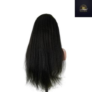 maady hair luxury 13x4 yaki straight lace front wig black remy hair