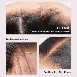 maady hair luxury asian raw hair 13x6 hd lace front wig staight human hair wig #613