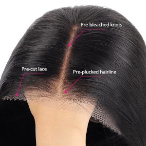 maady hair luxury glueless remy hair 5x5 lace closure deep wave human hair wig